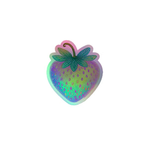 Strawberry Holographic stickers