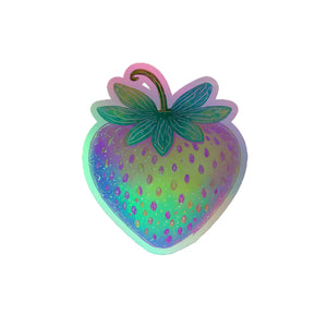 Strawberry Holographic stickers