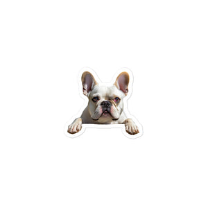 Peptaws White French bulldog Bubble-free stickers