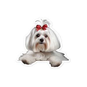 Petpaws Long Hair Maltese dog Bubble-free stickers