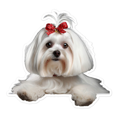 Petpaws Long Hair Maltese dog Bubble-free stickers